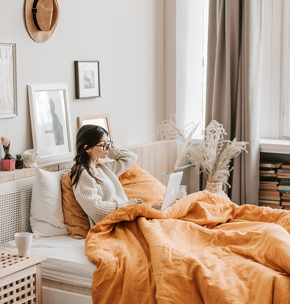 Person sleeping peacefully